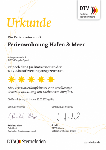 5 Sterne Ferienwohnung